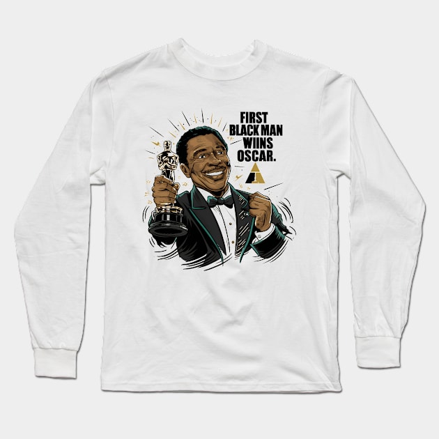 First Black Man wins Oscar Louis Gossett Long Sleeve T-Shirt by thestaroflove